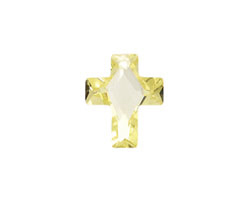Jonquil Faceted Cross 10x12mm