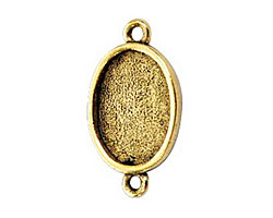 Nunn Design Antique Gold (plated) Mini Oval Frame Link 22x12mm