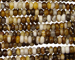 Brioche Agate Rondelle 4mm