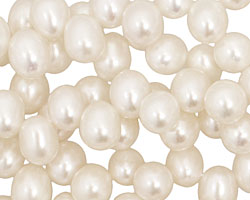 Pearly White Dancing Drop 7.5-8x9mm