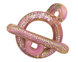 Grace Lampwork Fresh Heather Toggle Clasp 25-26x31-32, 39-40mm bar