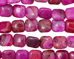 Ruby Crazy Lace Agate Puff Square 8mm