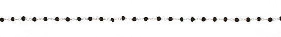 Spinel Faceted Rondelle Silver (plated) Bead Chain