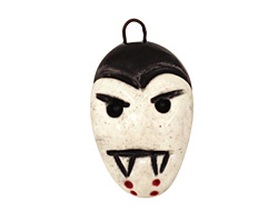 Earthenwood Studio Ceramic Spookyhead Vampie Pendant 16x27mm