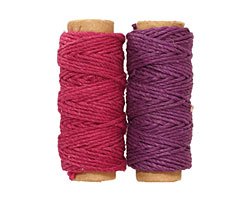 Purple/Burgundy Hemp Twine 20 lb, 29 ft x 2 colors