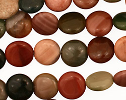Imperial Jasper Puff Coin 10mm