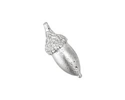 Ezel Findings Rhodium (plated) Acorn Pendant 9x23mm