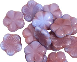Czech Glass Wisteria 5 Petal Daisy 14mm