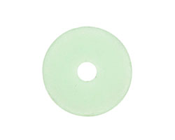Opaque Seafoam Green Recycled Glass Donut 25mm