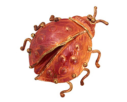 Patricia Healey Copper Lady Bug Pendant 42x47mm