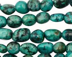 African Turquoise Tumbled Nugget 8-13x8-10mm