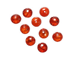 Poppy Faceted Round 8mm
