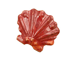 Patricia Healey Copper Double Sided Seashell Bead 24x27mm