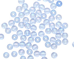 Czech Glass Luster Iris Medium Sapphire Round 4mm