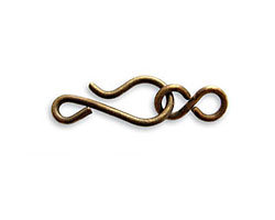 Vintaj Natural Brass Hook & Eye Clasp Set 35x11mm