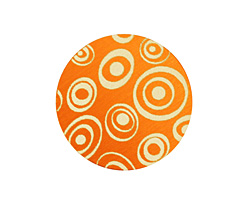 Lillypilly Orange Groovy Circles Anodized Aluminum Disc 25mm, 24 gauge