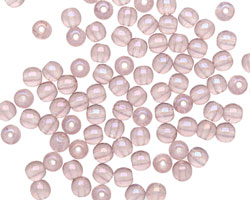Czech Glass Luster Mid. Amethyst Round 4mm