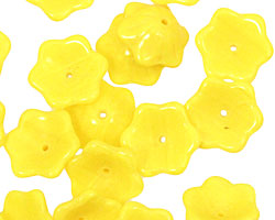 Czech Glass Citrus 6 Petal Daisy 4x12