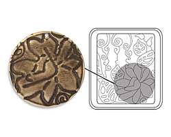 Vintaj DecoEtch Die Botanical Flourish 2 3/8"x2 5/8"