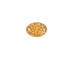 TierraCast Gold (plated) Hammered Oval Link 13x9mm