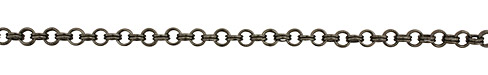 Gunmetal Every Other Etched Link Double Cable Chain