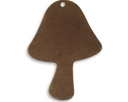 Vintaj Natural Brass Mushroom Blank 36x26.5mm