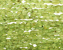 Peridot Irregular Faceted Pillow 4-6x3-5mm