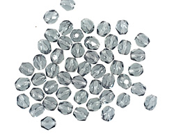 Czech Fire Polished Glass Montana Blue Round 3mm