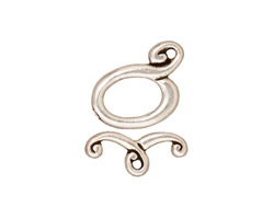 TierraCast Antique Silver (plated) Melody Toggle Clasp 12mm, 16mm bar