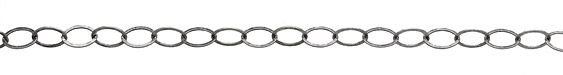 Antique Silver (plated) Flat Oval Chain