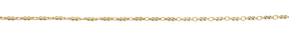 Satin Hamilton Gold (plated) Double Ball Chain