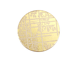 Lillypilly Gold Bamboo Anodized Aluminum Disc 25mm, 22 gauge
