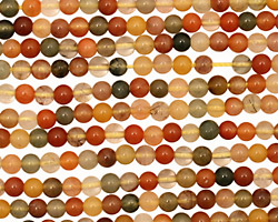 Rutilated Quartz (multi) Round 3mm
