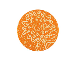 Lillypilly Orange Dahlia Anodized Aluminum Disc 25mm, 24 gauge
