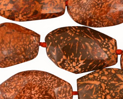 Star Jasper Faceted Flat Slab 20-28x12-18mm