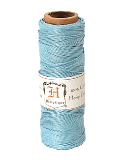 Light Blue Hemp Twine 10 lb, 205 ft