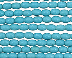 Turquoise Blue Magnesite Rice 6x4mm