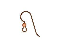 TierraCast Copper Niobium Ear Wire w/ 3mm Copper Bead