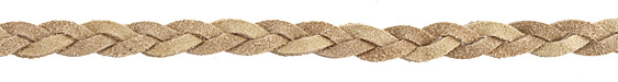 Natural Flat Braided Suede Leather 12mm