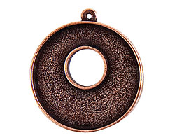 Nunn Design Antique Copper (plated) Grande Circle Bezel Toggle 37x32mm