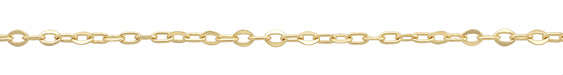 Satin Hamilton Gold (plated) Every Other Flat Oval Link Chain