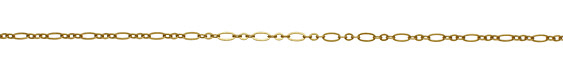 Antique Brass (plated) Flat Long & Short Chain