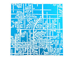 Lillypilly Turquoise Bamboo Anodized Aluminum Sheet 3"x3", 24 gauge