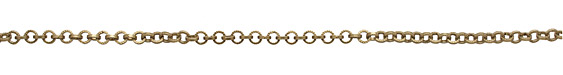 Antique Brass (plated) Textured Circular Cable Chain