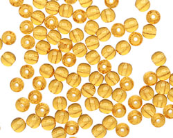 Czech Glass Dark Topaz Round 4mm