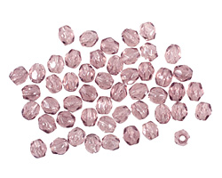 Czech Fire Polished Glass Mid. Amethyst Round 3mm