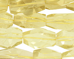 Lemon Quartz Faceted Nugget 14-24x10-15mm