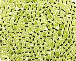 TOHO Lime Green (with Silver Lining) Triangle 11/0 Seed Bead