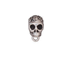 TierraCast Antique Silver (plated) .25 ID Skull Bail 8x12mm