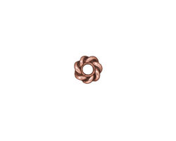 TierraCast Antique Copper (plated) Large Hole Twisted Heishi 2x7mm